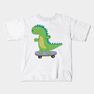 Sweet dino skateboard, dinosaur, skating kids Kids T-Shirt